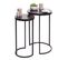 Lot De 2 Tables D'appoint Hwc-k46 Aspect Marbré Mvg-certifié Mdf Noir