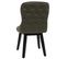 Lot De 2 Chaises De Salle à Manger Hwc-m60 Tissu/textile Bois Massif Vert Foncé-gris