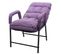 Chaise De Salle à Manger Hwc-k40 Dossier Réglable Métal Tissu/textile Lilas