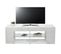 Meuble TV Hwc-l36 50x144x40cm Compartiment De Rangement, Blanc Brillant