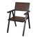 Lot De 2 Chaises De Jardin + Table De Jardin Hwc-j95 Alu Polywood Noir Marron Foncé