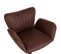 Lot De 2 Tabourets De Bar Hwc-m67 Tissu Textile Fer Marron Foncé Pied Noir