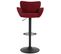 Tabouret De Bar Hwc-m67 Tissu Textile Fer Bordeaux Pied Noir