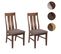 Lot De 2 Chaises De Salle À Manger Hwc-m58 Tissu/textile Bois Massif Foncé, Taupe