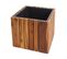 Jardinière Hwc-l24 Carrée 32x32x32cm Outdoor Bois D'acacia Certifié Mvg, Brun