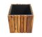 Jardinière Hwc-l24 Carrée 32x32x32cm Outdoor Bois D'acacia Certifié Mvg, Brun