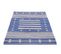 Tapis De Salon Patio En Coton - Bleu - 60x120 Cm