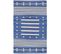 Tapis De Salon Patio En Coton - Bleu - 60x120 Cm
