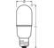 Ampoule Stick LED Dépoli Avec Radiateur - 10w Équivalent 75w E27 - Blanc Chaud