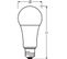 Ampoule LED Standard Dépolie Radiateur Variable - 21w Équivalent 150w E27 - Blanc Chaud