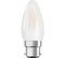 Ampoule LED Flamme Verre Dépoli 4w=40 B22 Chaud