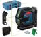 Laser Vert 2 Lignes 4x1,5v Gll 2-15 G + Support Lb + Pince Dk 10 C En Coffret Standard - Bosch - 060