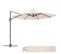 Parasol Daria 300 Cm Avec Pied Déporté Et Housse De Protection - Beige