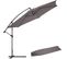 Parasol 350 Cm Avec Housse De Protection - Gris