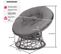 Fauteuil Papasan En Rotin Gargano Rotatif - Gris