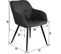 Chaise Marilyn Tissu  - Anthracite-noir