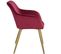 6 Chaises Marilyn Effet Velours Style Scandinave - Bordeaux/or