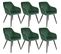 Chaise Marilyn Effet Velours Style Scandinave - Vert Foncé/noir