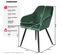 Chaise Marilyn Effet Velours Style Scandinave - Vert Foncé/noir