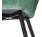 Chaise Marilyn Effet Velours Style Scandinave - Vert Foncé/noir