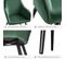 Chaise Marilyn Effet Velours Style Scandinave - Vert Foncé/noir