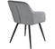 Chaise Marilyn Effet Velours Style Scandinave - Gris/noir