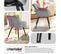 Chaise Marilyn Effet Velours Style Scandinave - Gris/noir