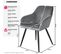 Chaise Marilyn Effet Velours Style Scandinave - Gris/noir