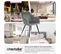 Chaise Marilyn Effet Velours Style Scandinave - Gris/noir