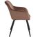 4 Chaises Marilyn Design En Velours Style Scandinave - Brun-noir