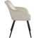 8 Chaises Marilyn Design En Velours Style Scandinave - Crème/noir