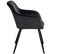 Chaise Marilyn Effet Velours Style Scandinave - Noir