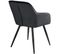 Chaise Marilyn Effet Velours Style Scandinave - Noir