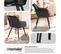 Chaise Marilyn Effet Velours Style Scandinave - Noir