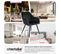 Chaise Marilyn Effet Velours Style Scandinave - Noir