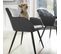 4 Chaises Marilyn Tissu  - Gris/noir