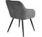 4 Chaises Marilyn Tissu  - Gris/noir