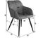 4 Chaises Marilyn Tissu  - Gris/noir