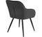 2 Chaises Marilyn Tissu  - Anthracite-noir