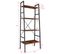 Etagère Échelle Newcastle Style Industriel 57,5 X 35,5 X 139 Cm - Bois Foncé Industriel, Rustique