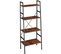 Etagère Échelle Liverpool Style Industriel 61,5 X 36,5 X 150 Cm - Bois Foncé Industriel, Rustique