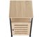 Armoire D’appoint Cork Meuble De Rangement Style Vintage 40,5x40,5x60,5cm - Bois Clair Industriel,