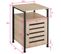 Armoire D’appoint Cork Meuble De Rangement Style Vintage 40,5x40,5x60,5cm - Bois Clair Industriel,