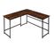 Bureau Melrose 140x130x76,5cm - Bois Foncé Industriel, Rustique