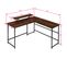 Bureau Melrose 140x130x76,5cm - Bois Foncé Industriel, Rustique