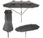 Parasol Silia En Aluminium 460 X 270 Cm - Gris