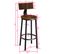 2 Tabourets De Bar Poole - Bois Foncé Industriel, Rustique