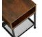 Table De Chevet Harlow 40,5x40,5x59cm - Bois Foncé Industriel, Rustique