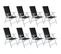 Lot De 8 Chaises De Jardin Pliantes En Aluminium - Argent