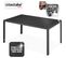 Table De Jardin Bianca 150 X 90 Cm Pieds Réglables En Hauteur - Noir/noir